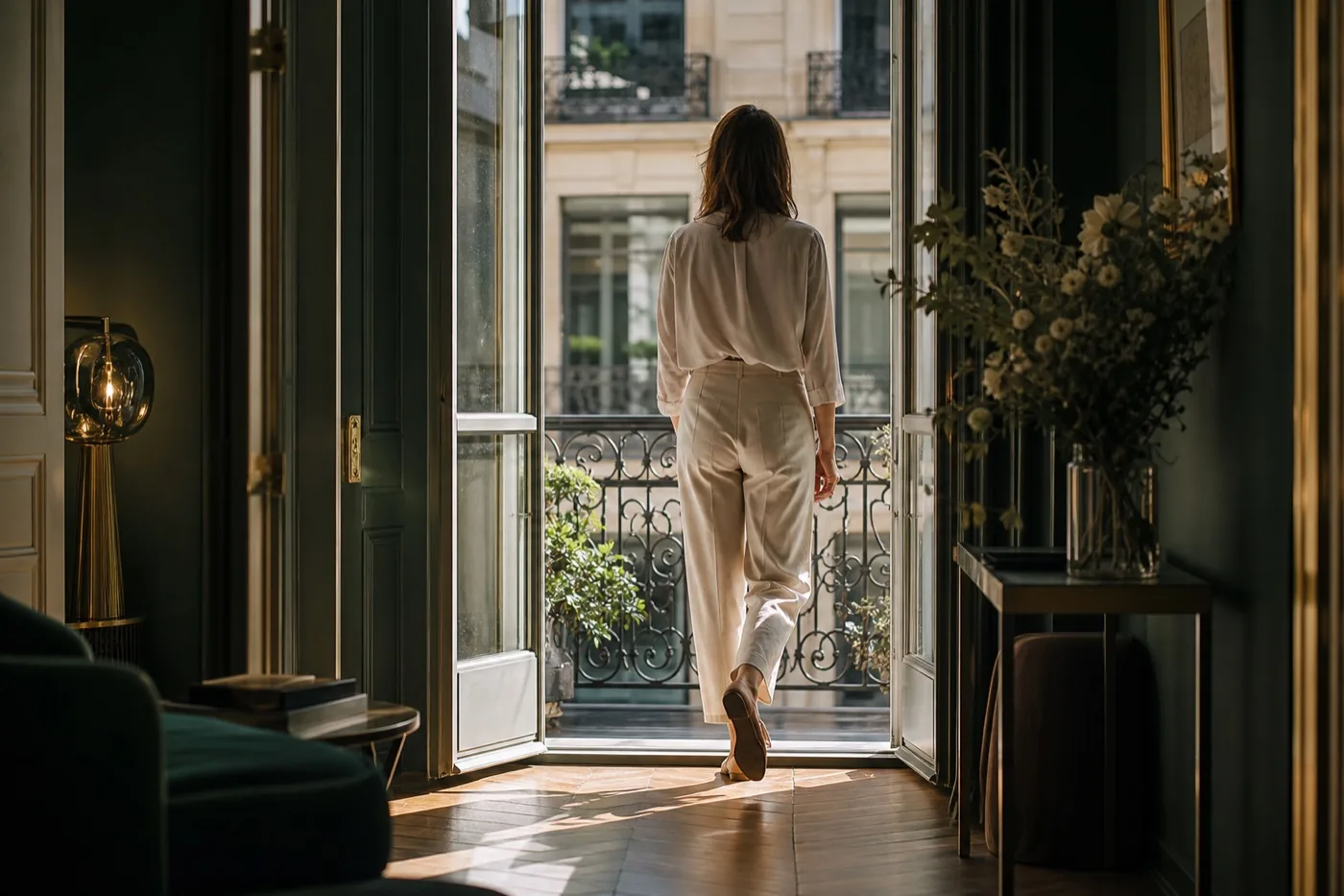 A person standing with greater ease and presence