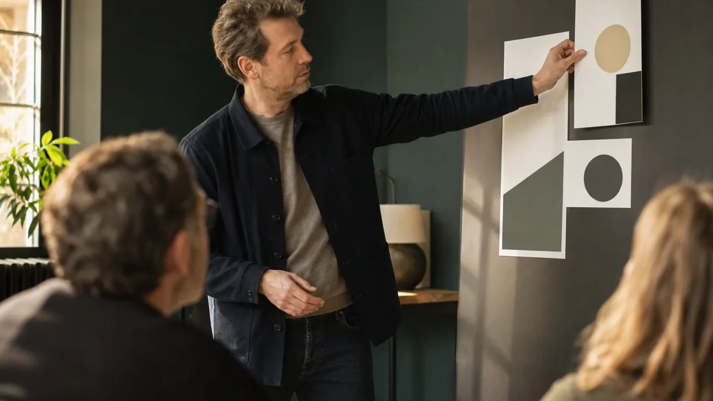 A professional returning their attention to one clear task